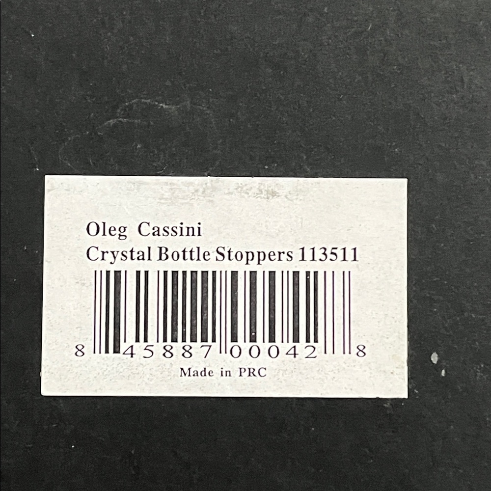 Oleg Cassini Crystal Bottle Stoppers NIB - Picture 5 of 11